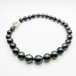 Load image into Gallery viewer, Tahitian Pearl and Monstera Clasp Necklace