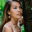 Load image into Gallery viewer, Kālai Pōhaku Earrings Vermeil
