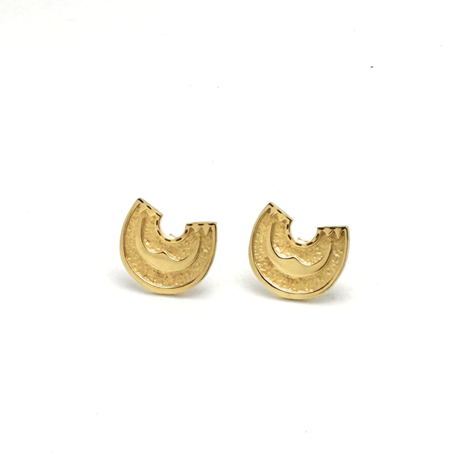 'Ahu'ula Earrings Vermeil Studs
