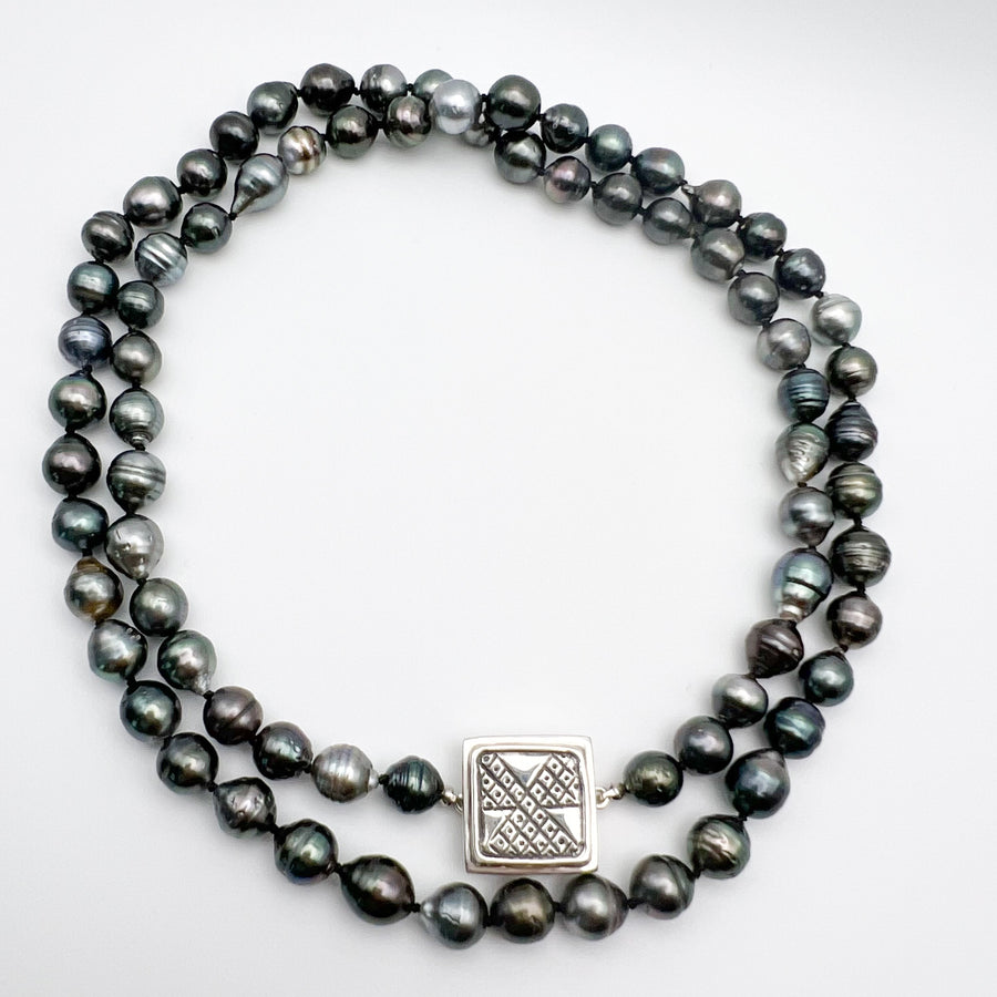 Tahitian Pearl and Ko'eau Clasp Necklace