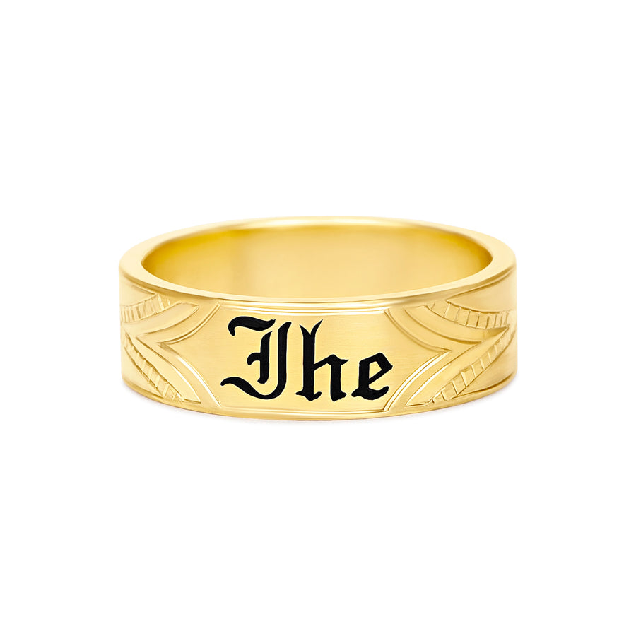 Ihe Kaka'i 14k gold Hawaiian Heirloom Ring