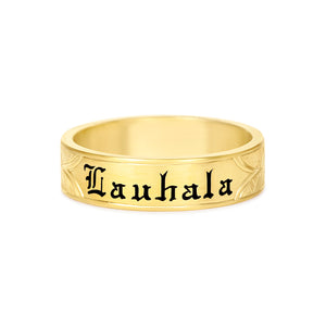 Ka Ulana Lauhala 14k gold Hawaiian Heirloom Ring