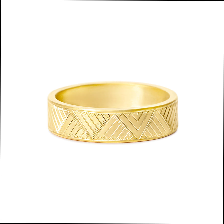 Ka Ulana Lauhala 14k gold Hawaiian Heirloom Ring