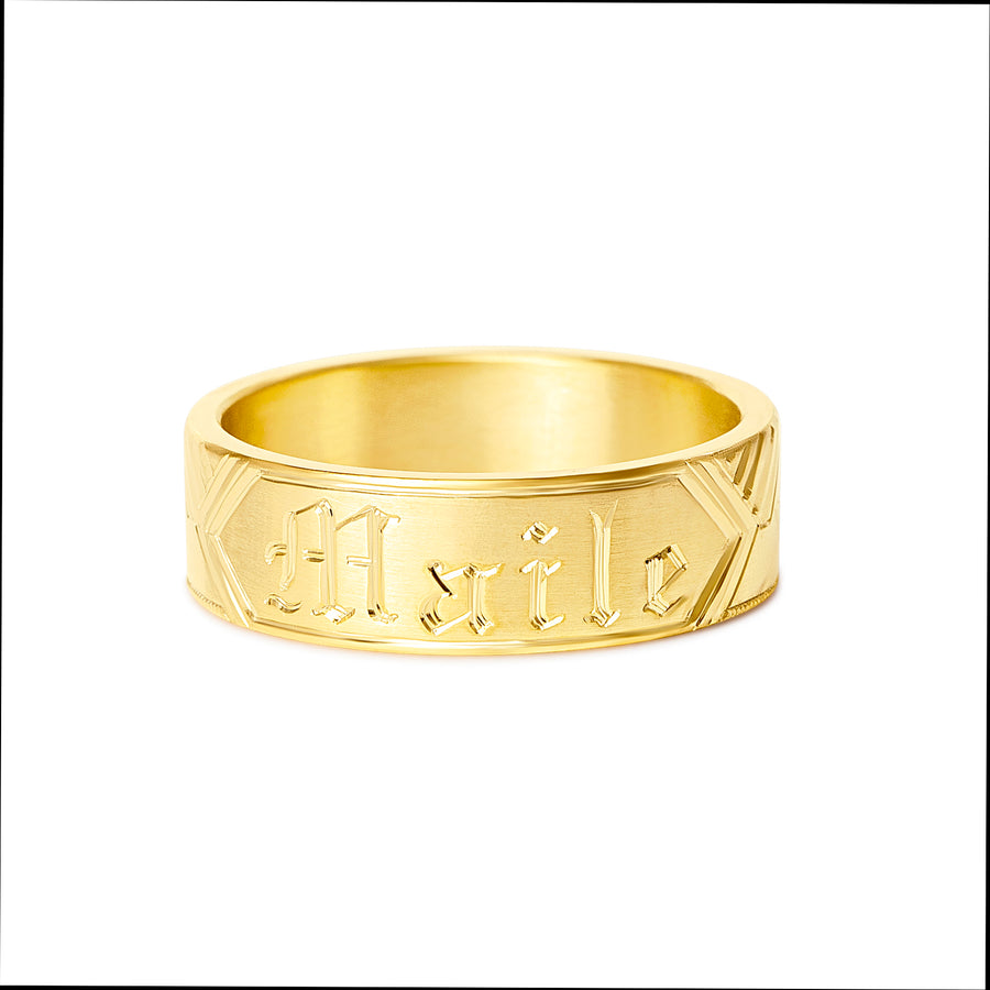 Maile 14k gold Hawaiian Heirloom Ring