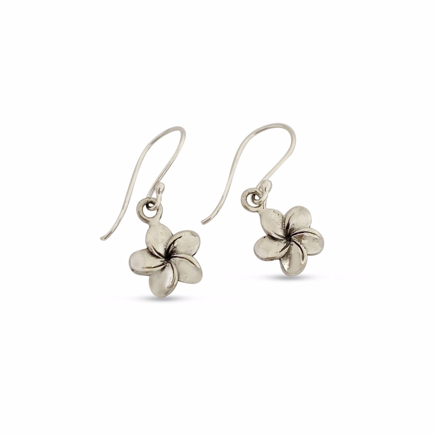 【VINTAGE HOLLYWOOD】Plumeria Earrings_VH2336EA007B〜ピアス Sterling Silver Plumeria Earring Pierce with Opal Inlay