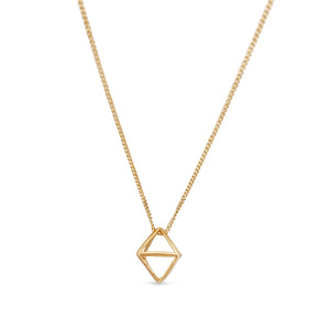 Double Pyramid Necklace - Vermeil
